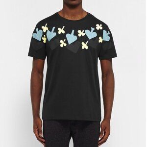 NWOT! Raf Simons Play Cards Graphic Print  Black T-Shirt Size S